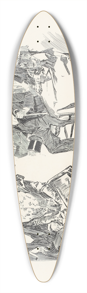 Charles Dana Gibson - Waiting for tables 39.3 inch art pintail longboard deck