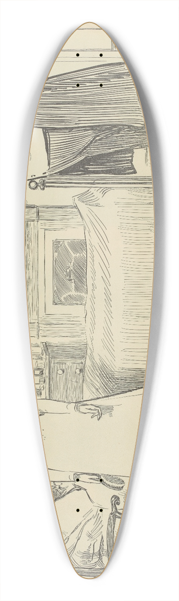 Charles Dana Gibson - When a bachelor is ill 39.3 inch art pintail longboard deck