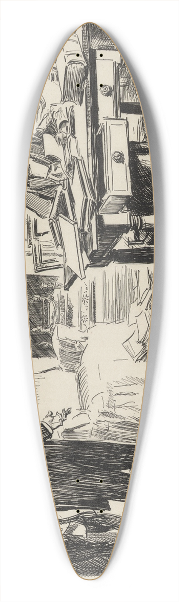 Charles Dana Gibson - Why arent you ready. Isabel 39.3 inch art pintail longboard deck