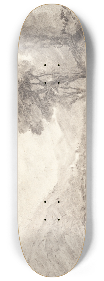 British 19th Century - Landscape 8.25 inch art skate deck