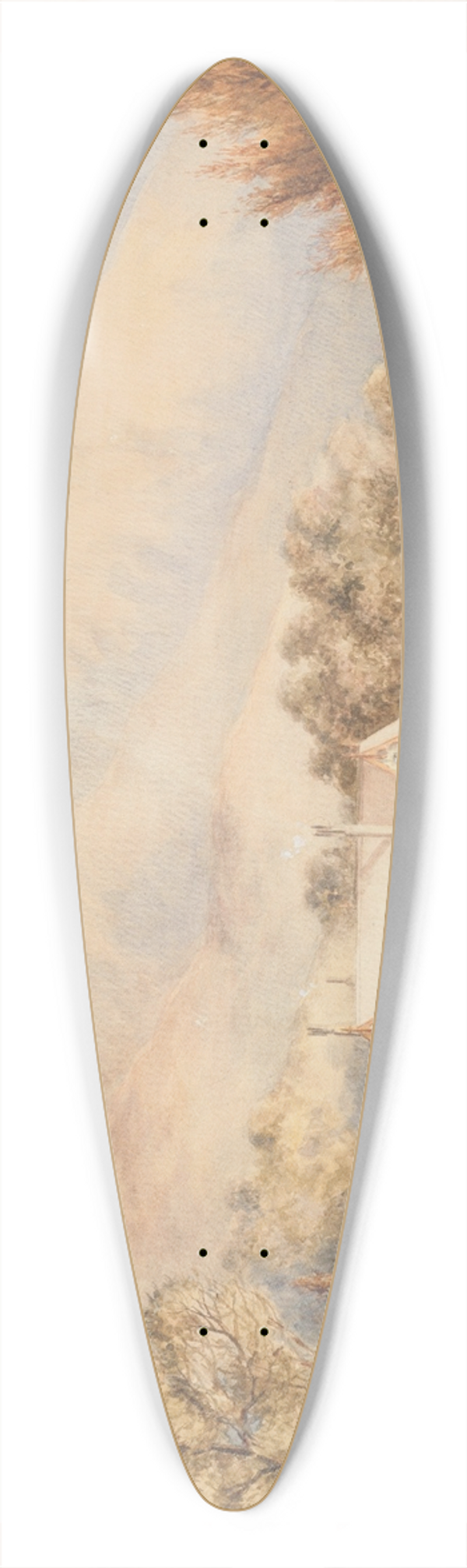 Charles Decimus Barraud - The Ministerial Residence 39.3 inch art pintail longboard deck