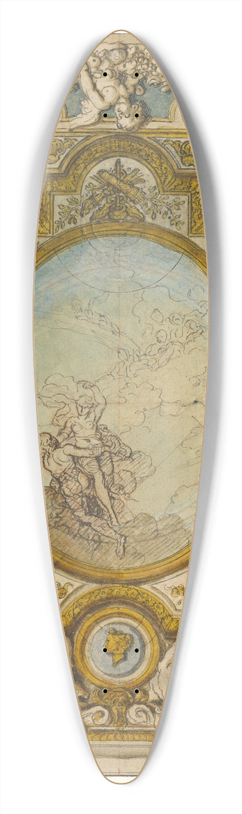 Charles De La Fosse - Studies for a Ceiling Decoration 39.3 inch art pintail longboard deck