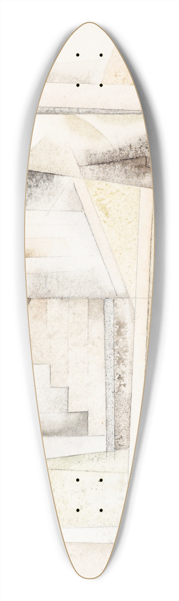 Charles Demuth - Bermuda, Stairway 39.3 inch art pintail longboard deck
