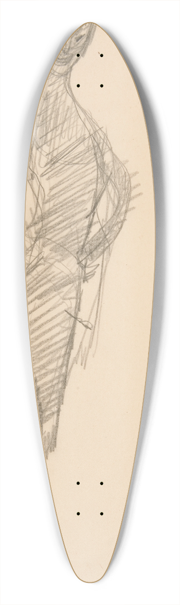 Charles Demuth - Costume Drawing; Devil AsLady 39.3 inch art pintail longboard deck