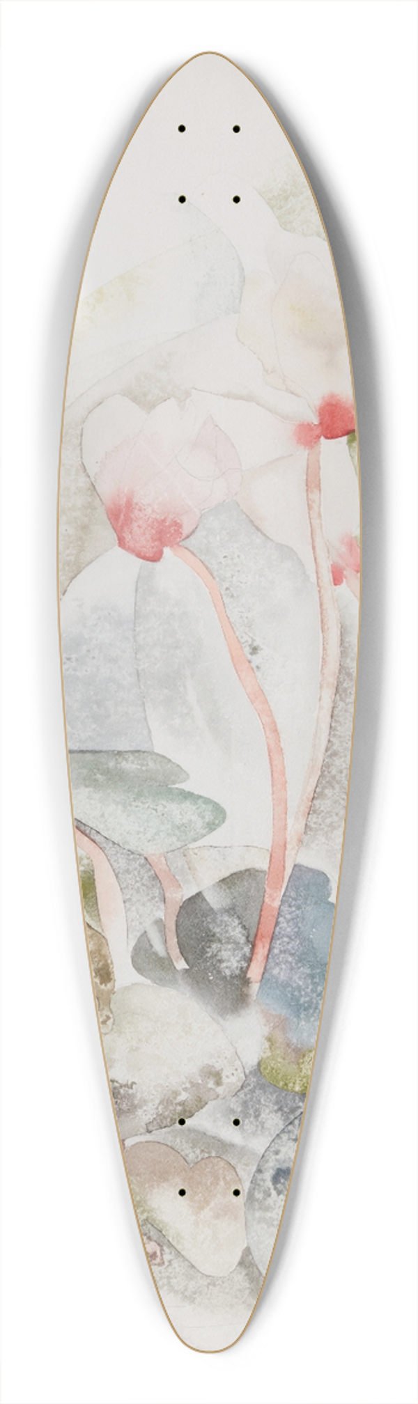Charles Demuth - Cyclamen 39.3 inch art pintail longboard deck