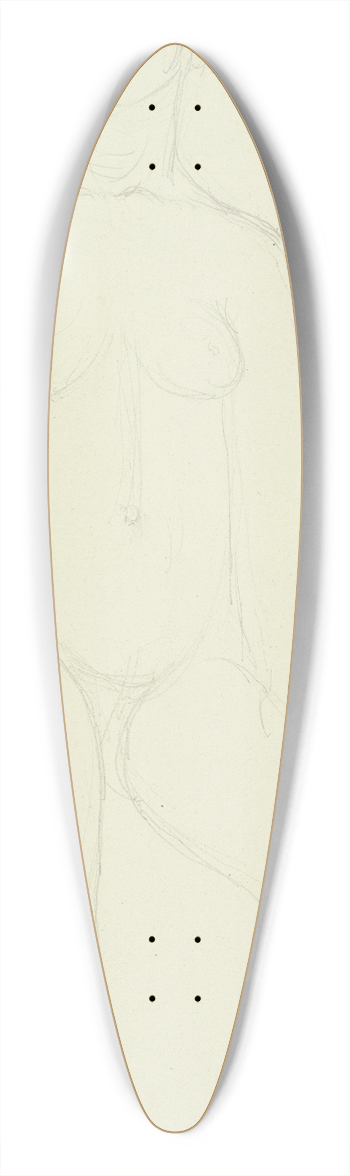 Charles Despiau - Female nude 39.3 inch art pintail longboard deck
