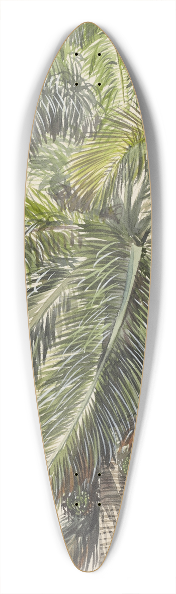 Charles de Wolf Brownell - Palma Real 39.3 inch art pintail longboard deck