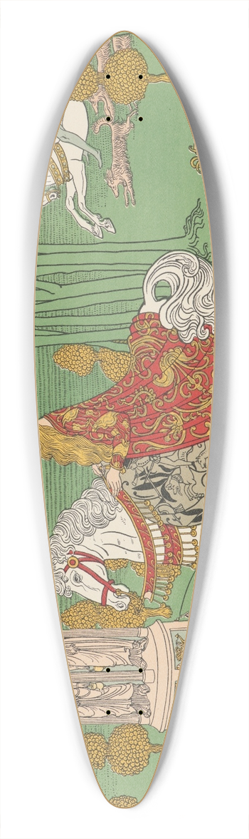 Charles Doudelet - La Chteleine 39.3 inch art pintail longboard deck