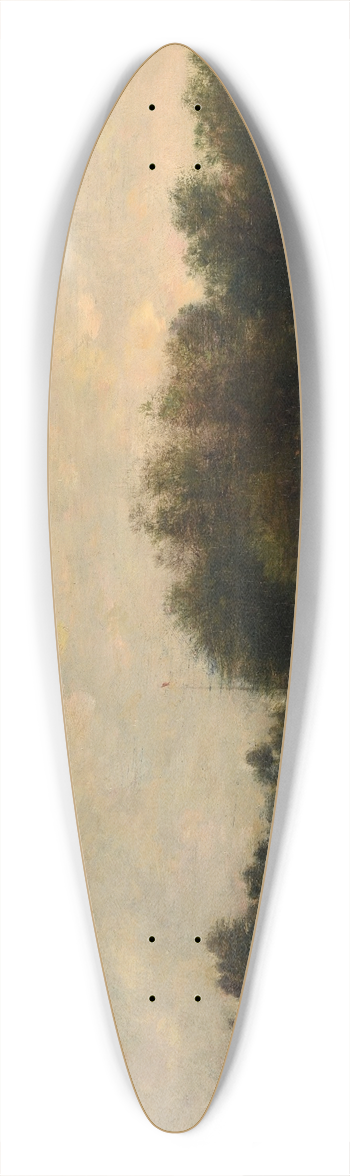 Charles Franois Daubigny - Bords de lOise 39.3 inch art pintail longboard deck