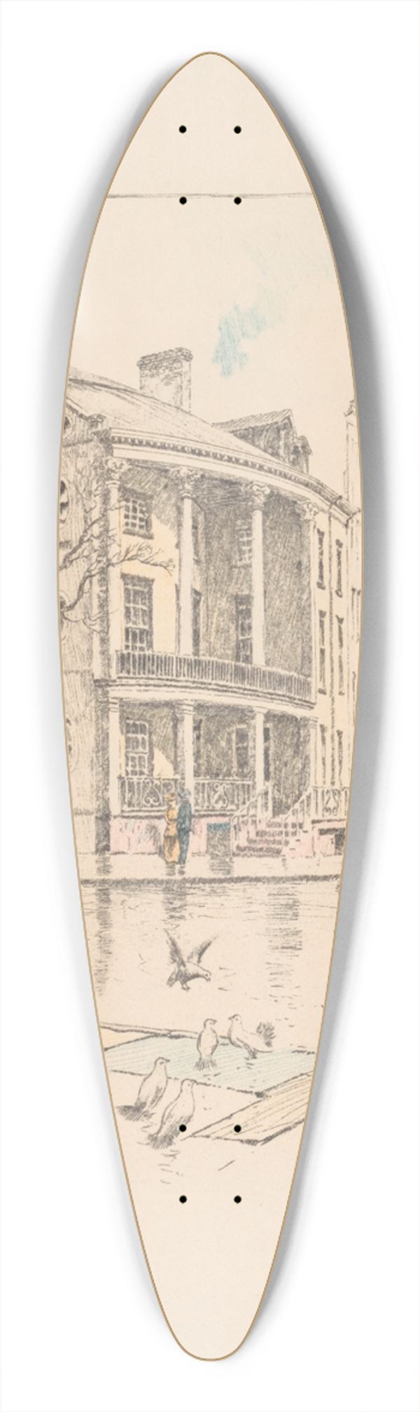 Charles Frederick William Mielatz - Rogers house, no. 7 State Street 39.3 inch art pintail longboard deck