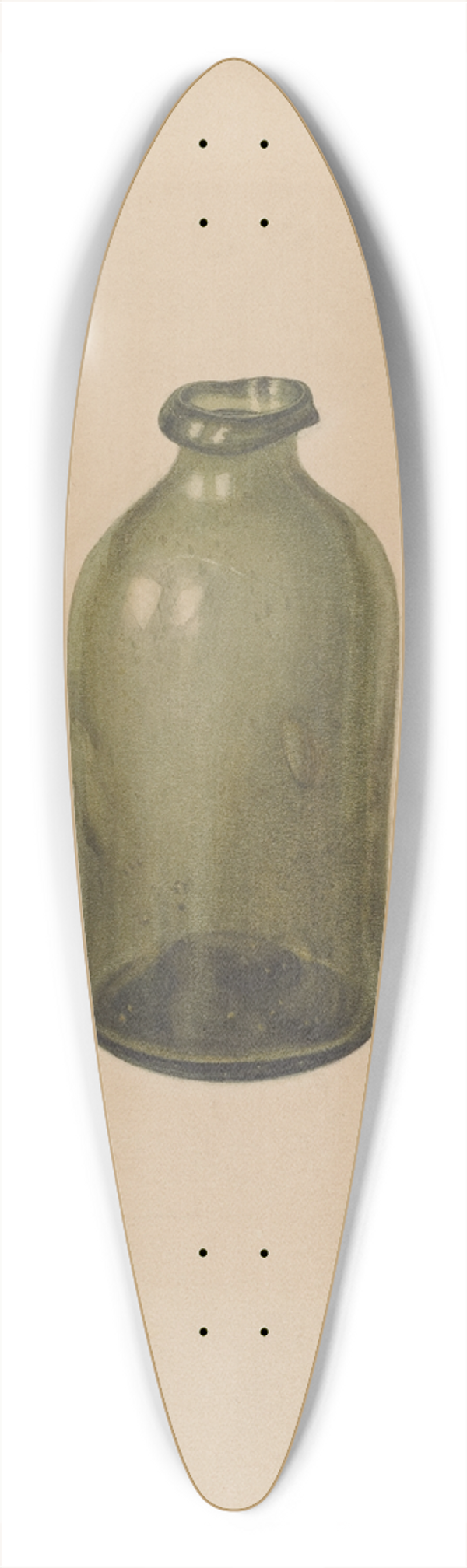 Charles Garjian - Shoe Blacking Bottle 39.3 inch art pintail longboard deck