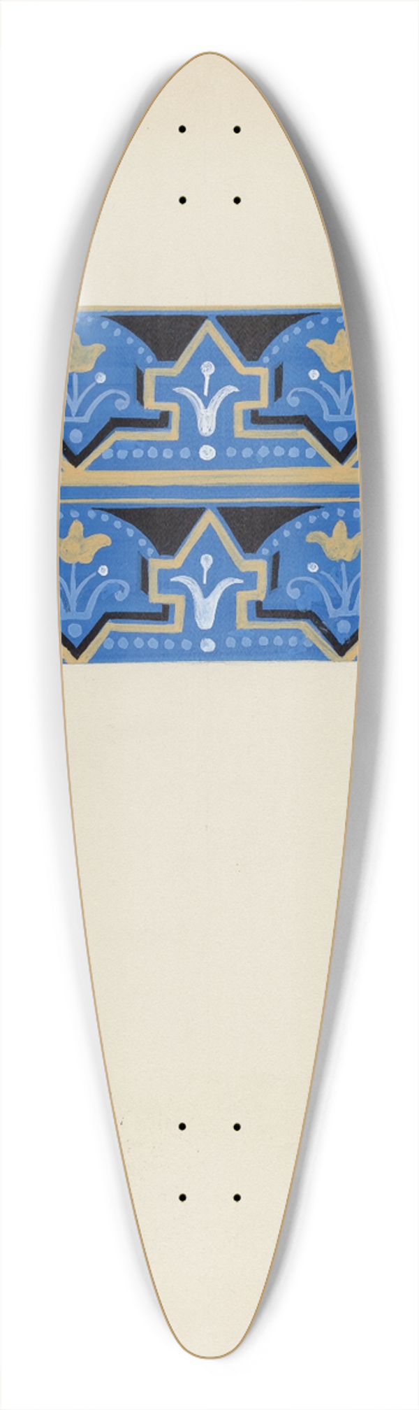 Charles Garjian - Wall Paper Border 39.3 inch art pintail longboard deck