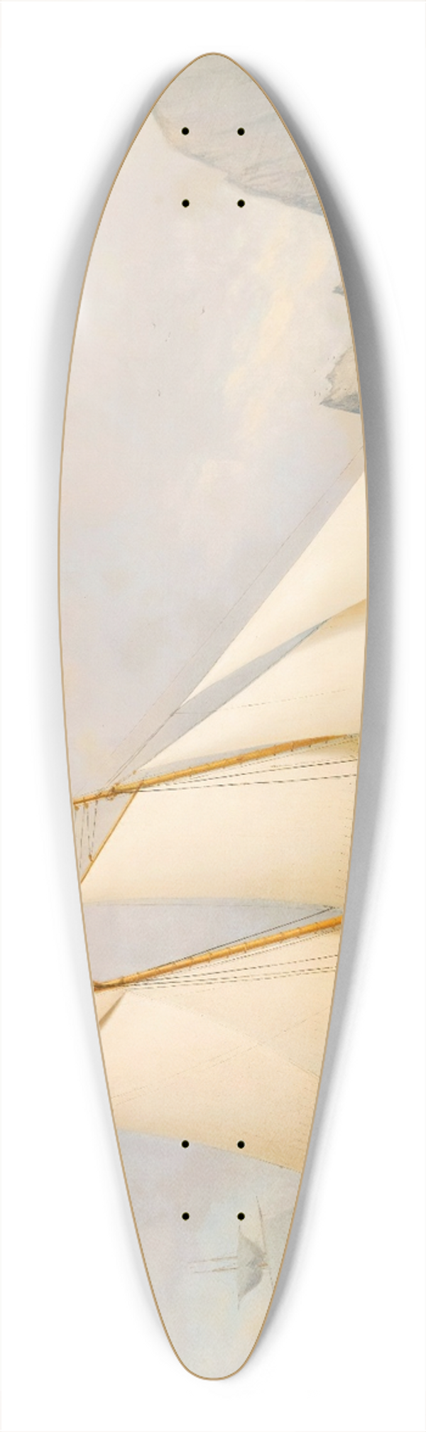 Charles Gregory - The Royal Yacht Squadron Schooner Viking Off The Needles 39.3 inch art pintail longboard deck