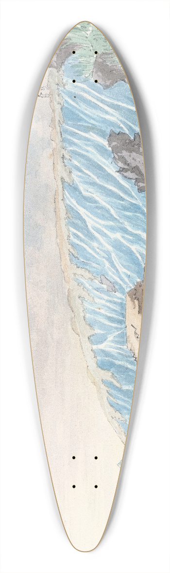 Charles Hamilton Smith - The Icebergs of Kotzebue Sound 39.3 inch art pintail longboard deck