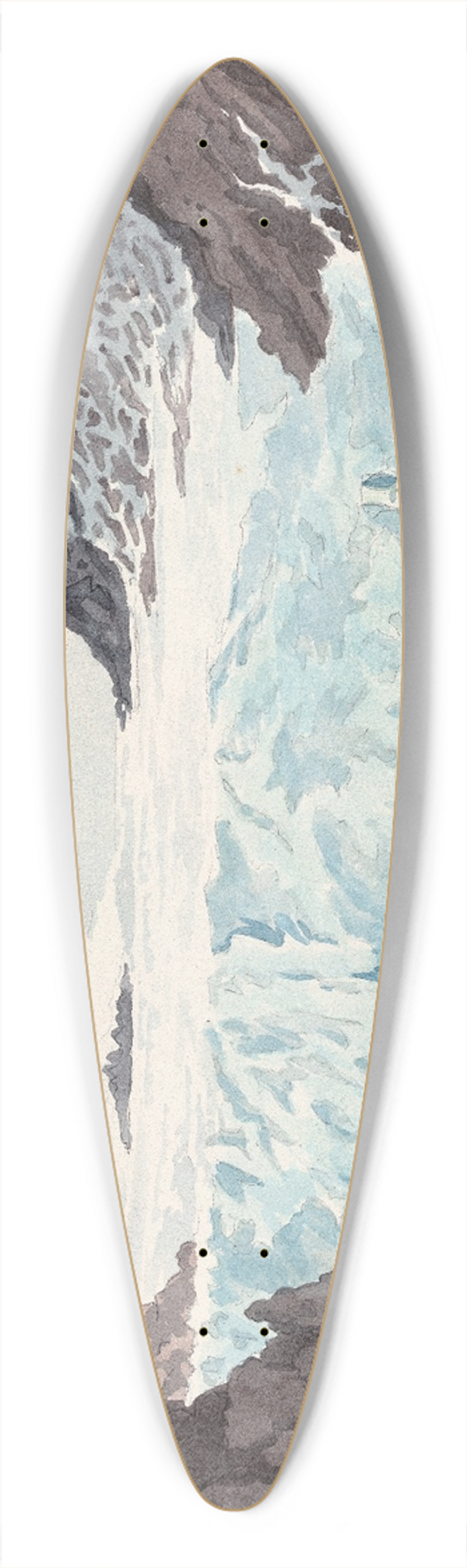 Charles Hamilton Smith - View of an Iceberg in the Island of Spitzbergen 39.3 inch art pintail longboard deck