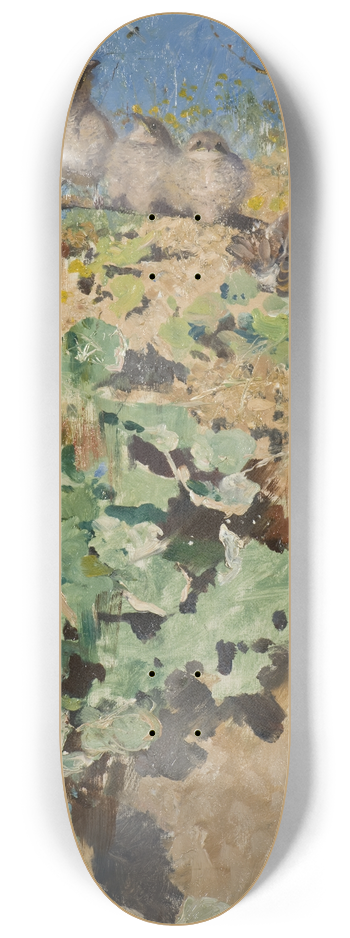 Bruno Liljefors - Nestlings of Red-Backed Shrike 8.25 inch art skate deck