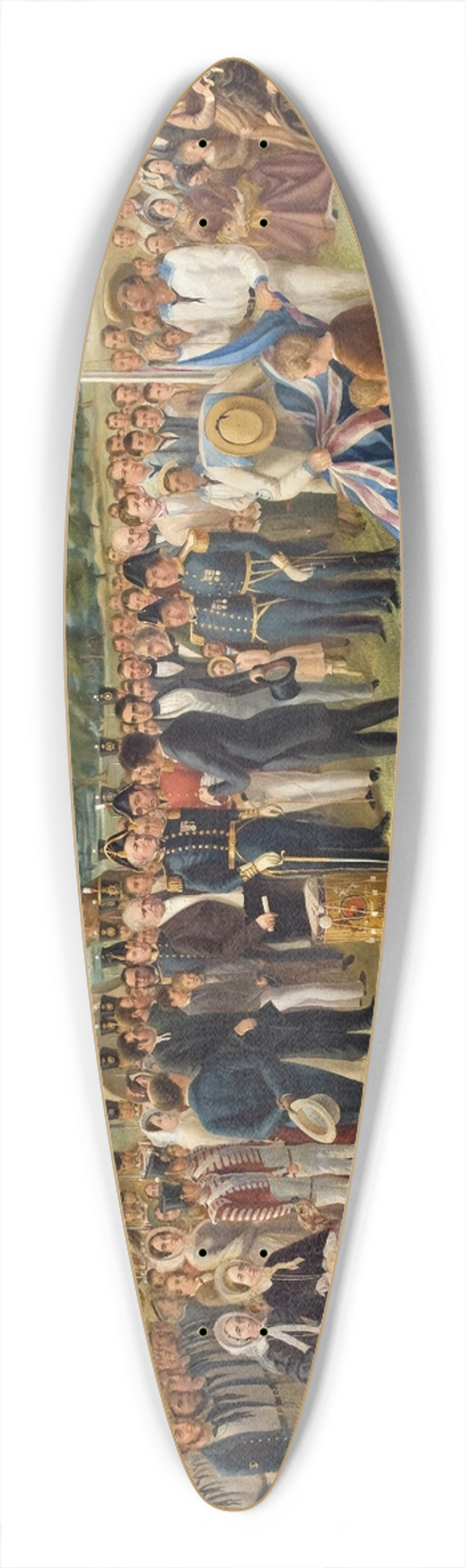 Charles Hill - The Proclamation of South Australia 39.3 inch art pintail longboard deck