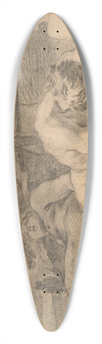 Charles Le Brun - Night 39.3 inch art pintail longboard deck
