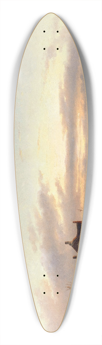 Charles Leickert - Winter op het IJ voor Amsterdam 39.3 inch art pintail longboard deck