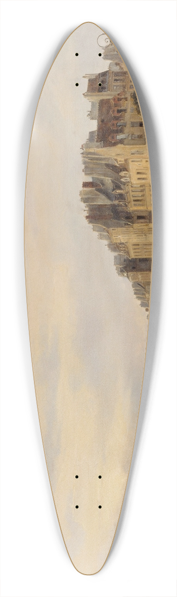 Charles-Louis Mozin - Le Pont-Marie et le port Saint-Paul 39.3 inch art pintail longboard deck