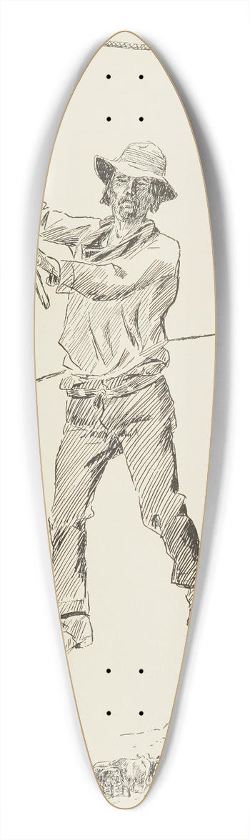 Charles Marion Russell - The Freighter 39.3 inch art pintail longboard deck
