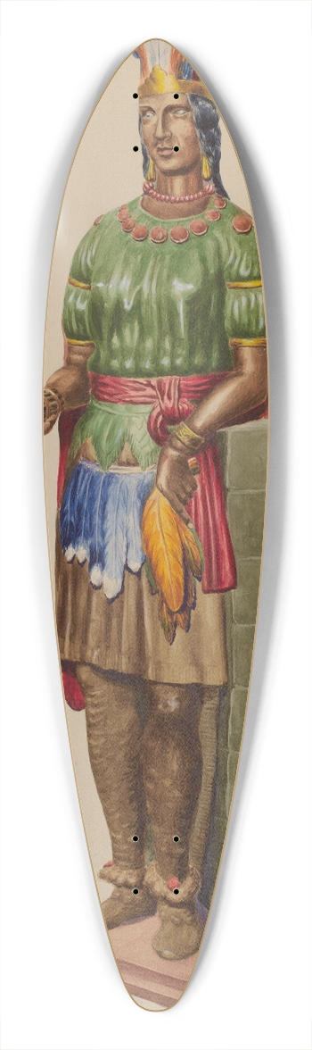 Charles Moss - Cigar Store Indian 39.3 inch art pintail longboard deck