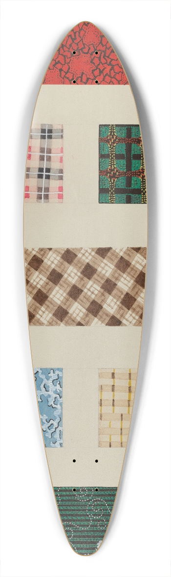 Charles Moss - Quilt Patches 39.3 inch art pintail longboard deck