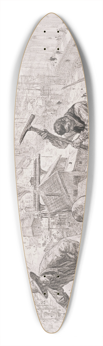 Charles Paul Renouard - Construction des deux Palais 39.3 inch art pintail longboard deck