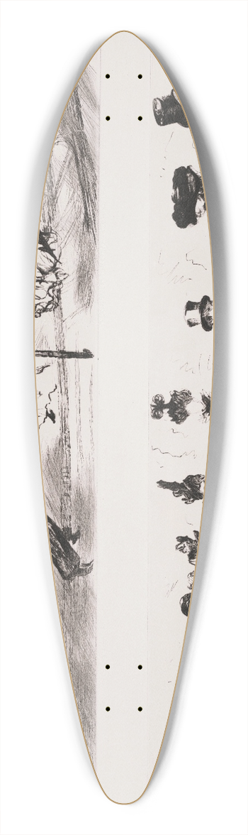 Charles Paul Renouard - Fin du trottoir roulant 39.3 inch art pintail longboard deck