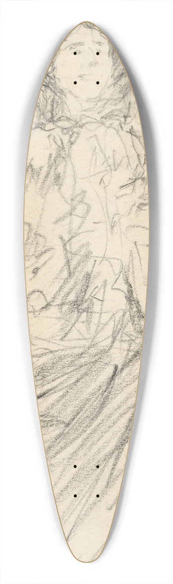 Charles Paul Renouard - Standing Woman 39.3 inch art pintail longboard deck