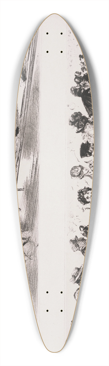 Charles Paul Renouard - Trottoir roulant 39.3 inch art pintail longboard deck