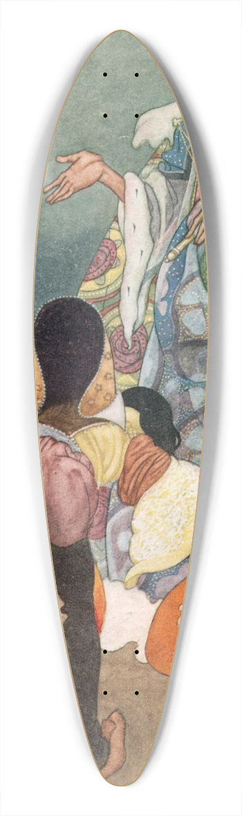 Charles Robinson - Let The Fireworks Begin, Said The King 39.3 inch art pintail longboard deck