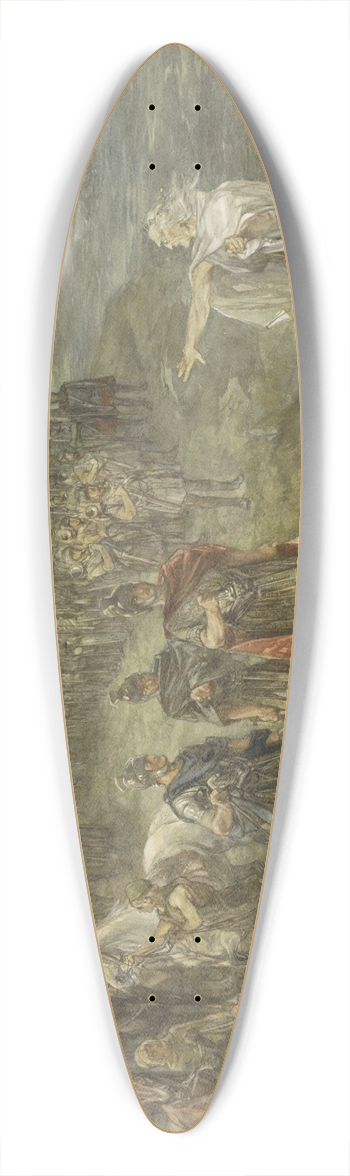 Charles Rochussen - De Romeinse veldheer Drusus en de Germaanse wichelaar 39.3 inch art pintail longboard deck