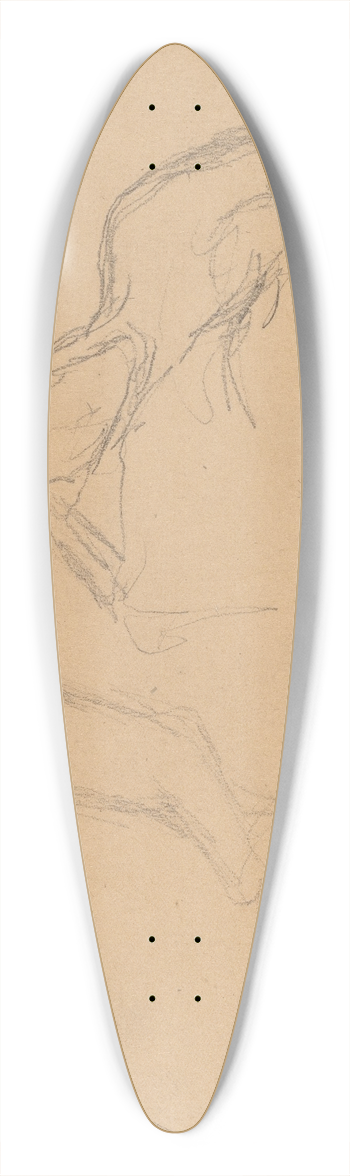 Charles Sprague Pearce - Study of Figures in a Lunette 39.3 inch art pintail longboard deck