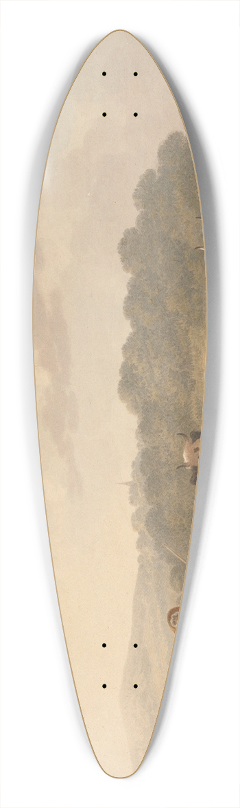 Charles Towne - Woman with Cattle 39.3 inch art pintail longboard deck