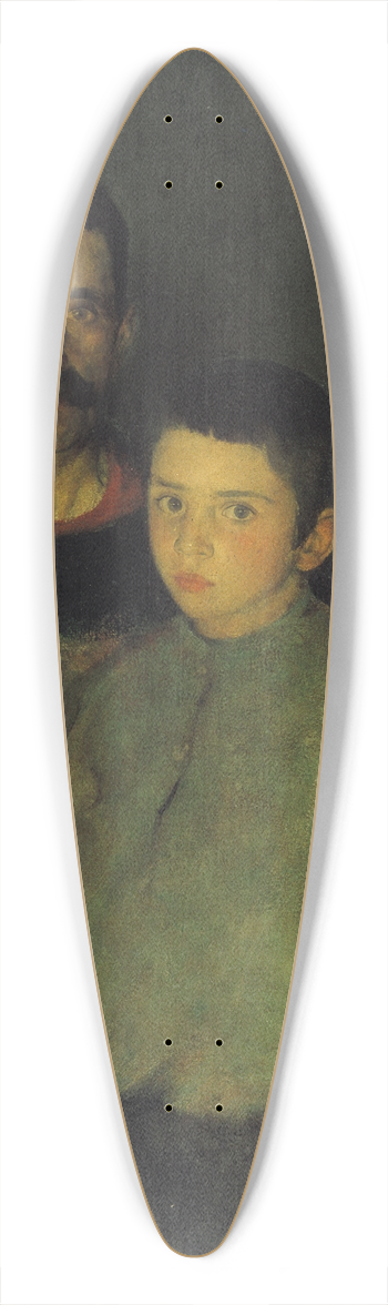 Charles Webster Hawthorne - The Family 39.3 inch art pintail longboard deck