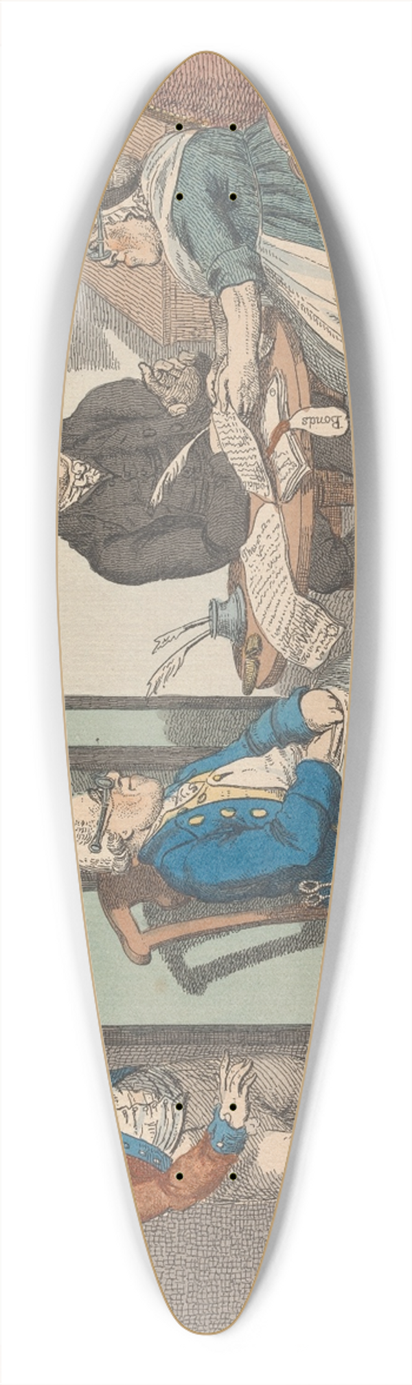 Charles Williams - Close Shaveing or the will our own way 39.3 inch art pintail longboard deck