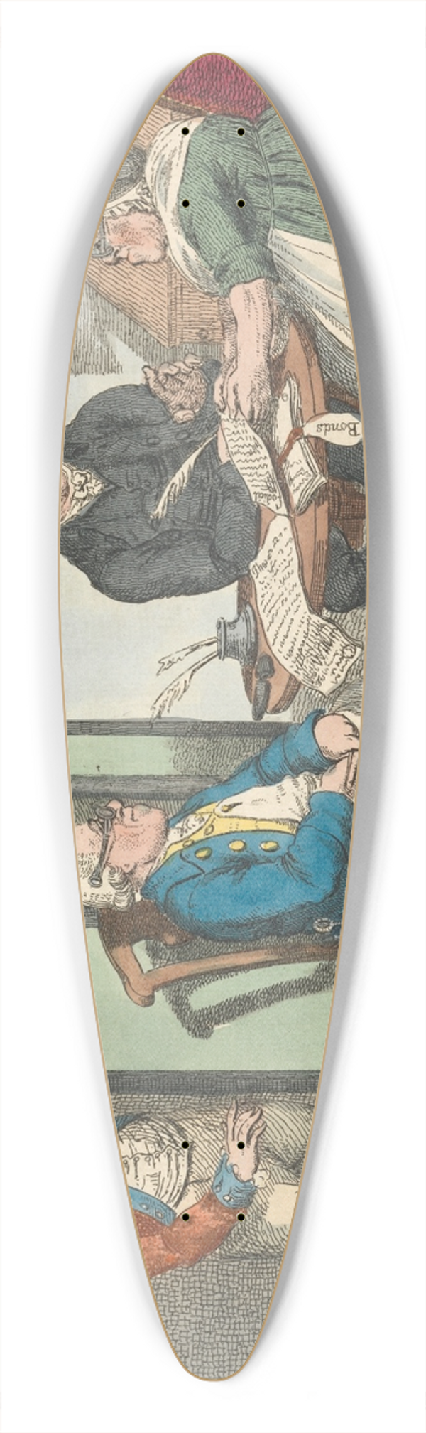 Charles Williams - Close Shaveing, or The Will Our Own Way 39.3 inch art pintail longboard deck