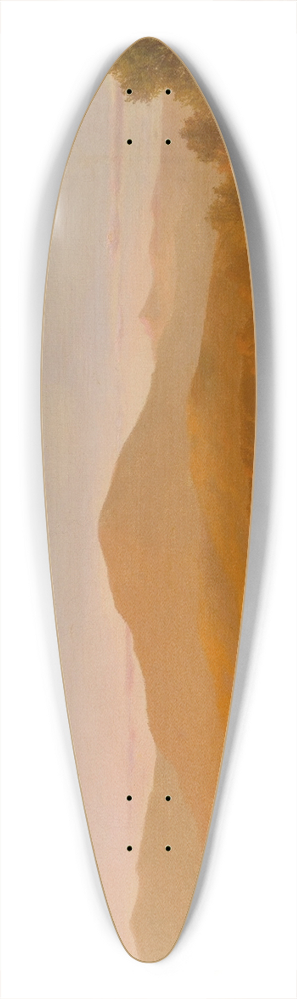 Charles W. Knapp - The White Mountains 39.3 inch art pintail longboard deck