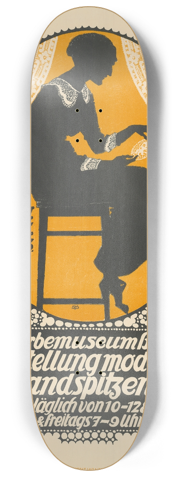 Burkhard Mangold - Gewerbemuseum Basel  Ausstellung moderner Handspitzen 8.25 inch art skate deck