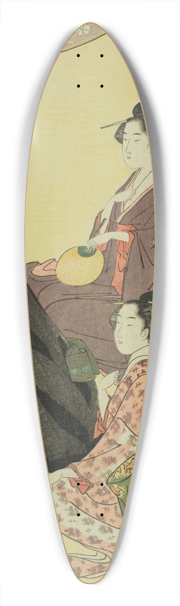 Chbunsai Eishi - A Banquet Scene 39.3 inch art pintail longboard deck