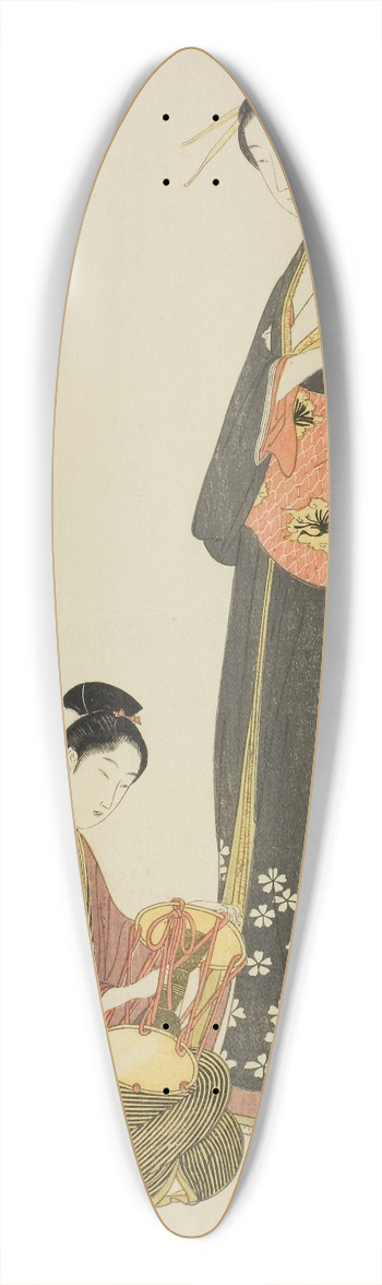 Chbunsai Eishi - Ohana and Ofuku, from the series A Selection of Entertainers from the Pleasure Quarters (Seiro geisha sen) 39.3 inch art pintail longboard deck