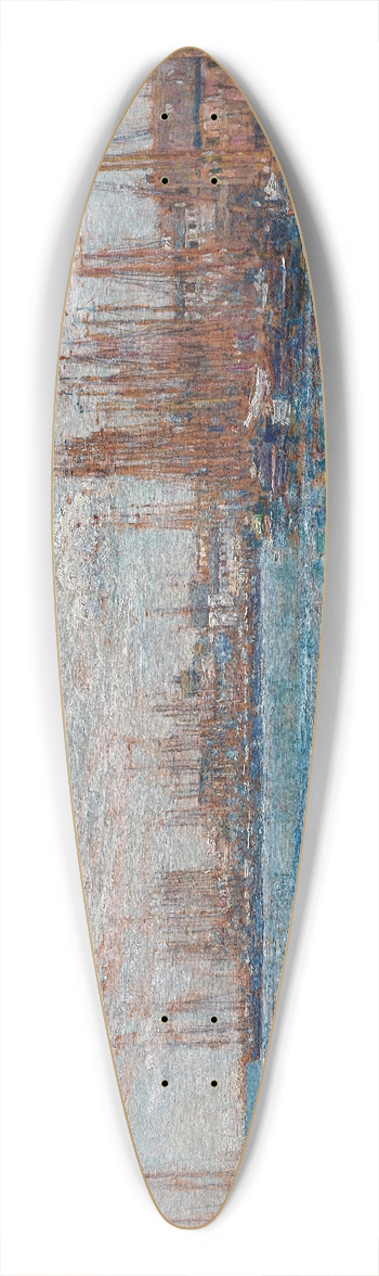 Childe Hassam - Harbor of a Thousand Masts 39.3 inch art pintail longboard deck
