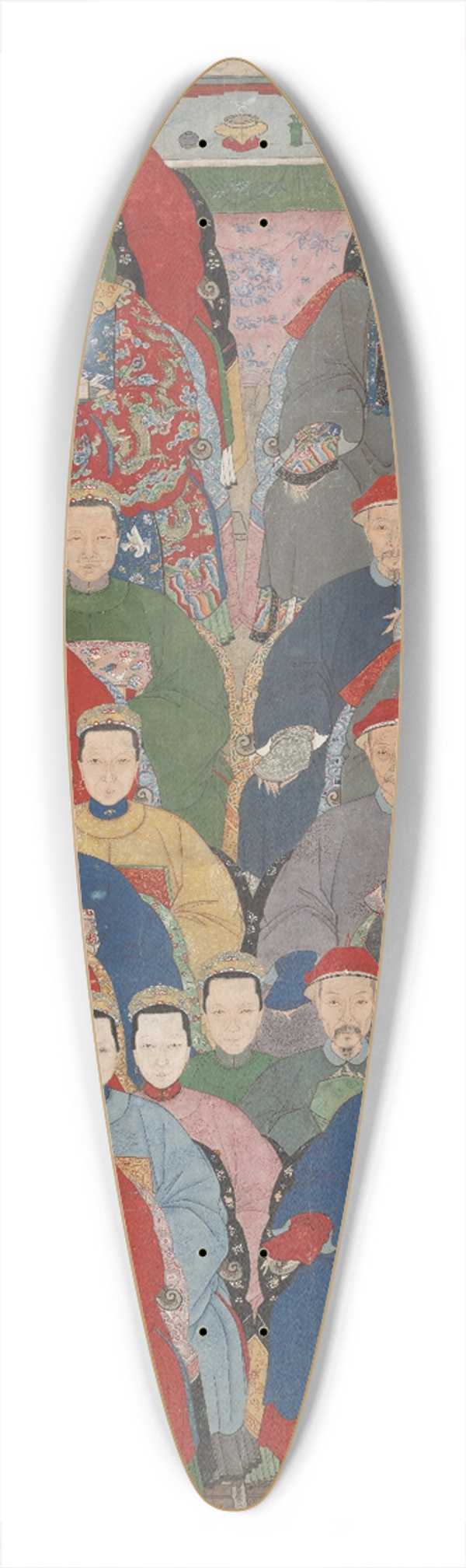 China, Qing dynasty - Ancestor Group Portrait 39.3 inch art pintail longboard deck
