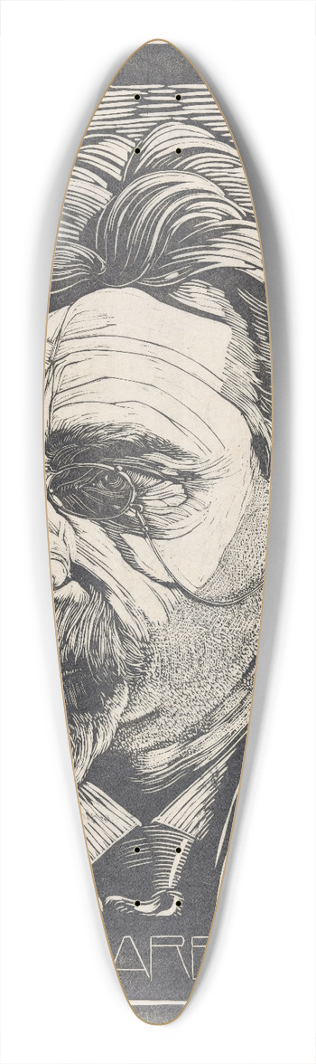 Chris Lebeau - Portret van Otto Barendsen 39.3 inch art pintail longboard deck
