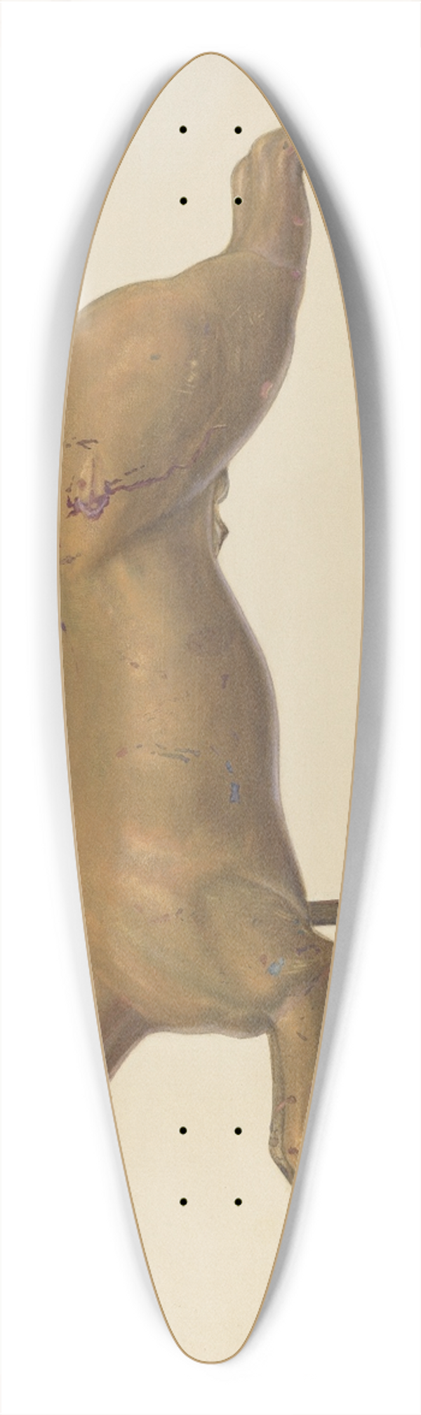 Chris Makrenos - Galloping Horse Weather Vane 39.3 inch art pintail longboard deck