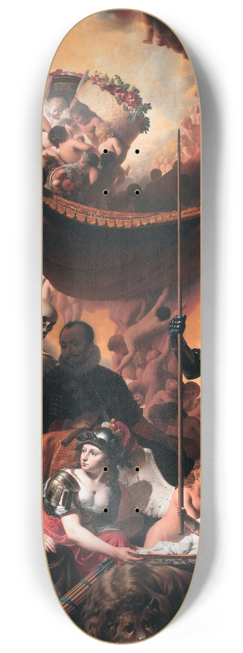Caesar Van Everdingen - Allegory of the Birth of Frederick Henry of Orange-Nassau 8.25 inch art skate deck