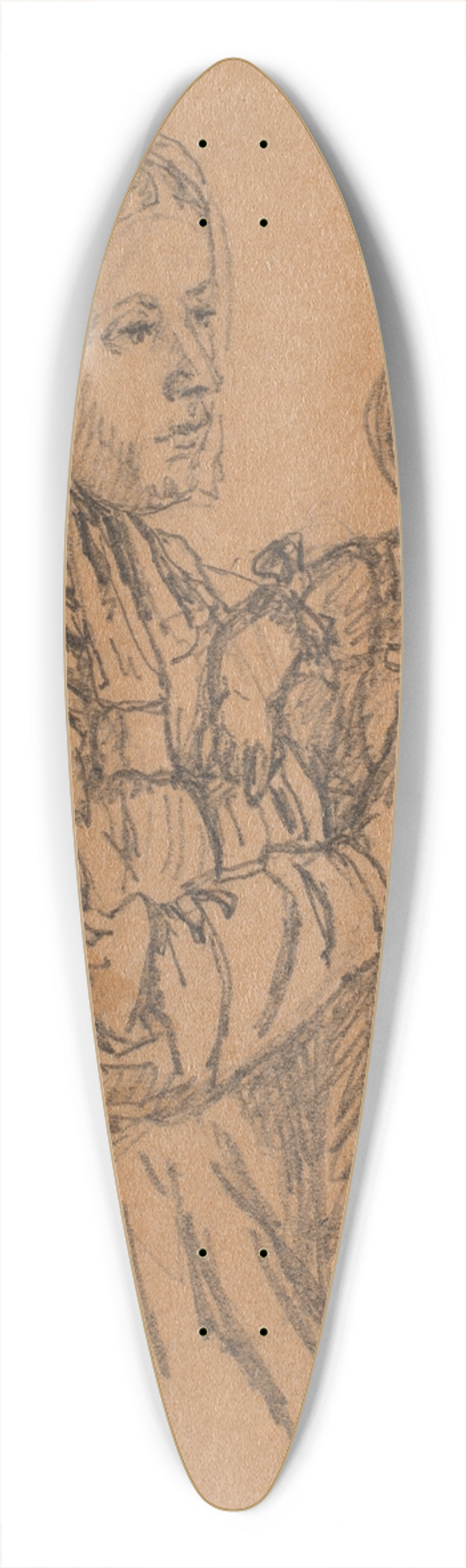 Christen Kbke - Kunstnerens datter bret af hendes amme 39.3 inch art pintail longboard deck