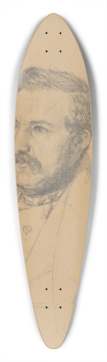 Christen Kbke - Portrait of Christophe Louis Engelhard Dalgas 39.3 inch art pintail longboard deck