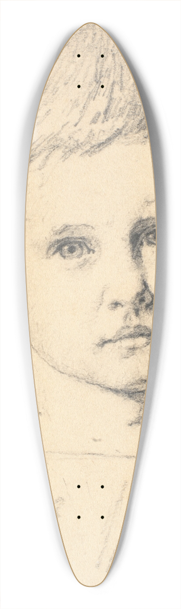 Christen Kbke - Portrt af Sophie Frimodt som barn 39.3 inch art pintail longboard deck
